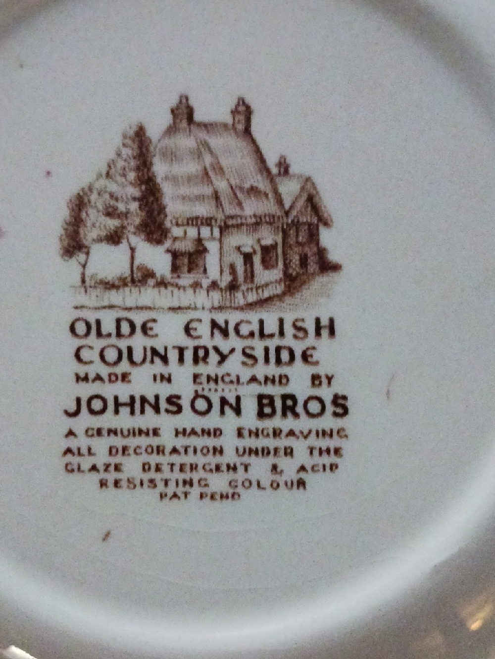 Vintage JOHNSON BROTHERS Olde English Countryside 2 Bowl Set in Brown and Cream - Picture 6 of 6
